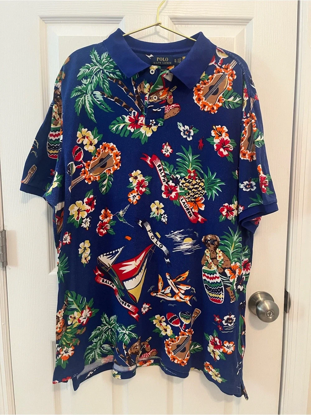 Polo Ralph Lauren Tropical Polo Bear Hawaiian Shirt XL